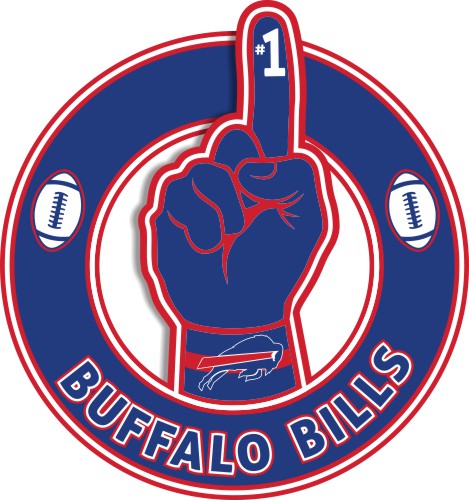 Number One Hand Buffalo Bills logo iron on paper